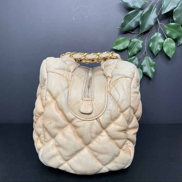 CHANEL • BUBBLE QUILT BOWLER BAG W/ CARD &DUST BAG - Picture 6 of 14